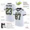 White1409-1 Custom White Olive-Black Mesh Authentic Football Jersey
