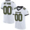 White1409 Custom White Olive-Black Mesh Authentic Football Jersey