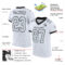 White1410-1 Custom White Silver-Black Mesh Authentic Football Jersey