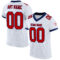 White1412 Custom White Red-Navy Mesh Authentic Football Jersey