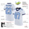 Custom White Light Blue-Navy Mesh Authentic Football Jersey