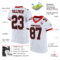 Custom White Black-Red Mesh Authentic Football Jersey