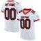 Custom White Black-Red Mesh Authentic Football Jersey