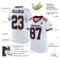 White1422-1 Custom White Black-Burgundy Mesh Authentic Football Jersey