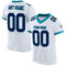 White1423 Custom White Navy Gray-Teal Mesh Authentic Football Jersey