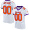 White1424 Custom White Orange-Purple Mesh Authentic Football Jersey