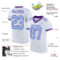 White1425-1 Custom White Light Blue-Purple Mesh Authentic Football Jersey
