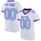 White1425 Custom White Light Blue-Purple Mesh Authentic Football Jersey