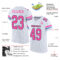 Custom White Pink Black-Light Blue Mesh Authentic Football Jersey