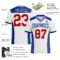 White1856-2 Custom White Red-Royal Authentic Football Jersey