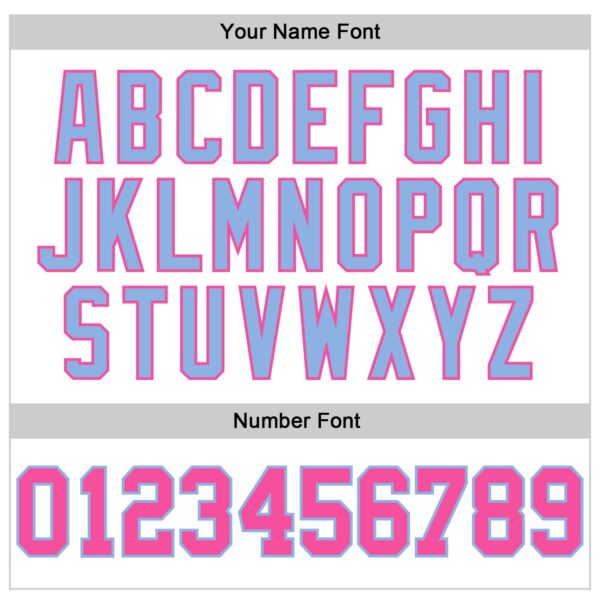 Custom White Pink-Light Blue Authentic Football Jersey