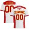 White1859 Custom White Red-Gold Authentic Football Jersey