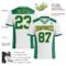 White1860-2 Custom White Kelly Green-Gold Authentic Football Jersey