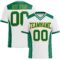 White1860 Custom White Kelly Green-Gold Authentic Football Jersey