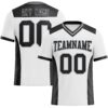 Custom White Black-Gray Authentic Football Jersey