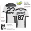Custom White Black-Gray Authentic Football Jersey