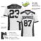 White1861-2 Custom White Black-Gray Authentic Football Jersey