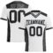 White1861 Custom White Black-Gray Authentic Football Jersey