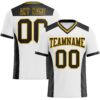 Custom White Black-Gold Authentic Football Jersey