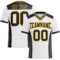 White1862 Custom White Black-Gold Authentic Football Jersey