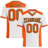 Custom White Orange-Kelly Green Authentic Football Jersey