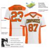 Custom White Orange-Kelly Green Authentic Football Jersey