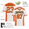 Custom White Orange-Kelly Green Authentic Football Jersey