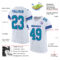 White2080-1 Custom White Teal-Purple Mesh Authentic Football Jersey