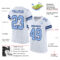 White2081-1 Custom White Light Blue-Navy Mesh Authentic Football Jersey