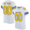 White2086 Custom White Yellow-Royal Mesh Authentic Football Jersey