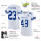 White2087-1 Custom White Royal-Silver Mesh Authentic Football Jersey