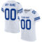 White2087 Custom White Royal-Silver Mesh Authentic Football Jersey