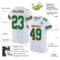 White2088-1 Custom White Kell Green-Orange Mesh Authentic Football Jersey