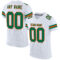 White2088 Custom White Kell Green-Orange Mesh Authentic Football Jersey