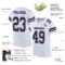 White2089-1 Custom White Black-Purple Mesh Authentic Football Jersey