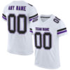 White2089 Custom White Black-Purple Mesh Authentic Football Jersey