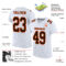 White2091-1 Custom White Brown-Orange Mesh Authentic Football Jersey