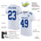 White2092-1 Custom White Royal-Gray Mesh Authentic Football Jersey