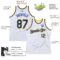 Custom White Royal-Gold Authentic Throwback Basketball Jersey