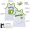 Custom White Neon Green-Black Authentic Throwback Basketball Jersey