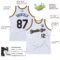 Custom White Navy-Old Gold Authentic Throwback Basketball Jersey