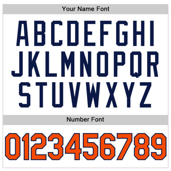 Custom White Orange-Navy Authentic Throwback Basketball Jersey