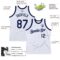 Custom White Navy Authentic Throwback Basketball Jersey