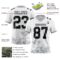 Custom White Black-Gray 3D Pattern Splash Authentic Football Jersey