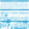 Custom White Sky Blue 3D Pattern Splash Authentic Football Jersey