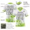 White2251-2 Custom White Neon Green-Black 3D Pattern Splash Authentic Football Jersey