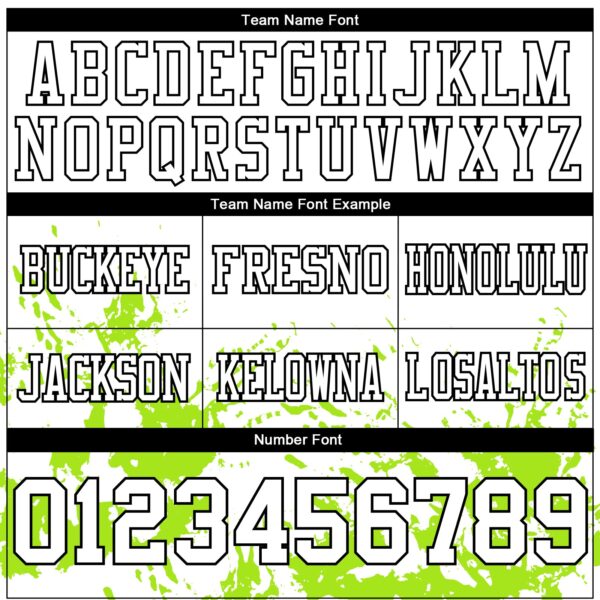 Custom White Neon Green-Black 3D Pattern Splash Authentic Football Jersey