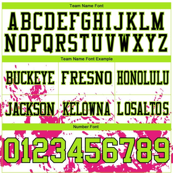 Custom White Neon Green Hot Pink-Black 3D Pattern Splash Authentic Football Jersey