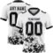 White2253 Custom White Black-Gray 3D Pattern Splash Authentic Football Jersey