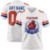 Custom White Orange-Royal Authentic Football Jersey
